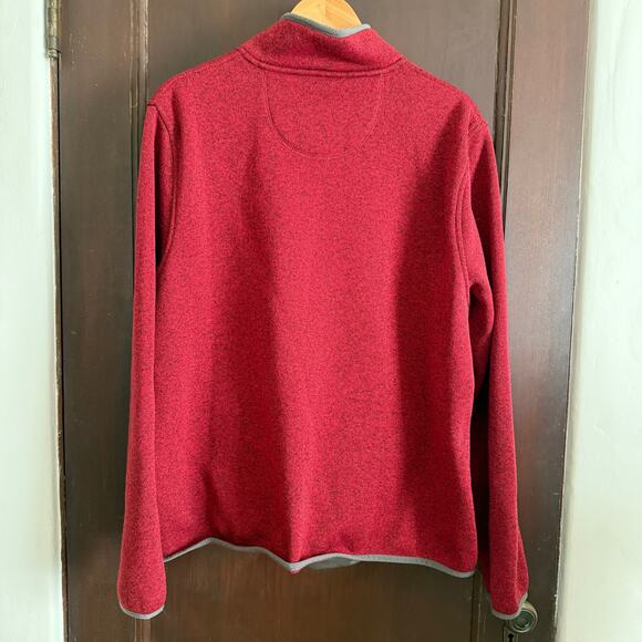 L.L. Bean | Men's Red Half Zip Sweater Fleece | Extra Large - Picture 2 of 6